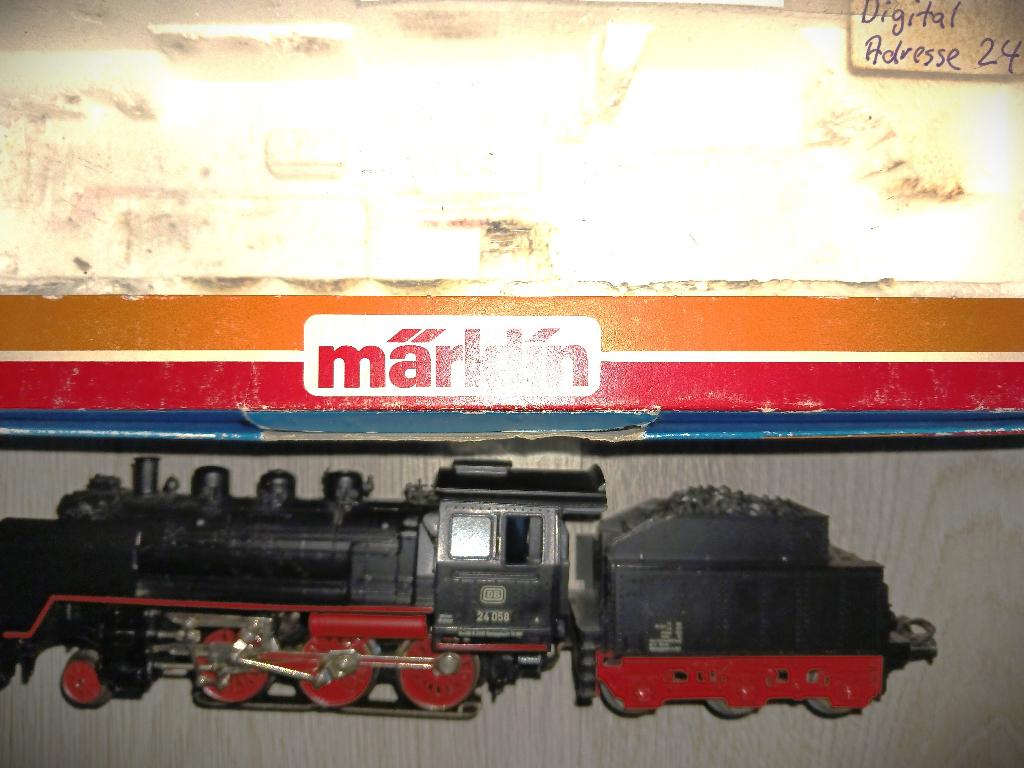 Stoomlok met tender BR 24: Marklin 3003. Hamo 8303 Trix 2202, Hobby en Vrije tijd, Modeltreinen | H0, Gebruikt, Locomotief, Gelijkstroom of Wisselstroom
