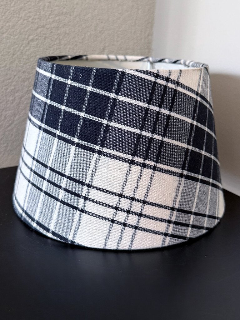 Sweet Jojo Designs Lampenkap | Plaid Zwart/Wit, Ophalen of Verzenden, Gebruikt, Zwart, Rond