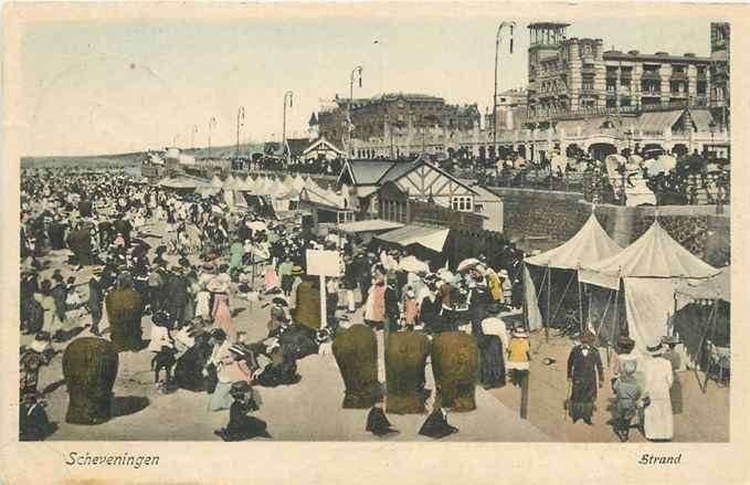 301-222-033 Scheveningen Strand, Verzenden, Voor 1920, Zuid-Holland