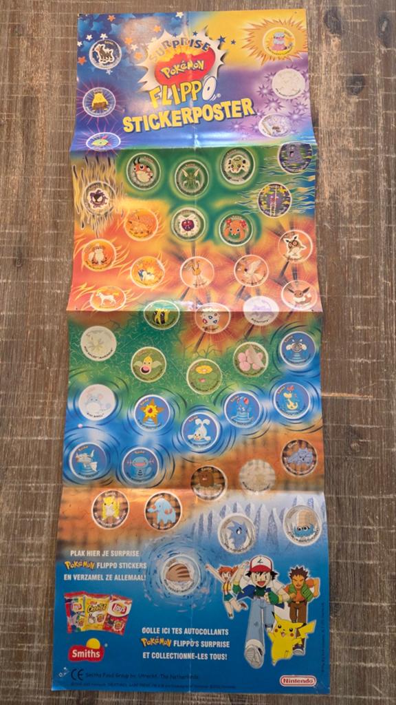 Pokémon Flippo Stickerposter - Zeldzame Verzameling, Verzamelen, Flippo's, Ophalen of Verzenden, Joker, Map, Album of Poster