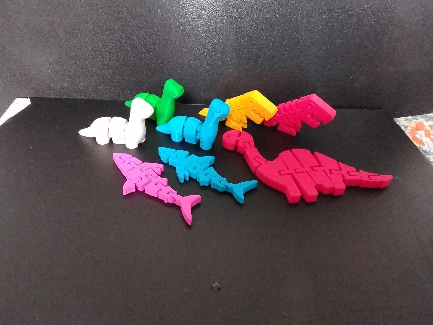 8x fitget dino's, Verzamelen, Ophalen, Gebruikt