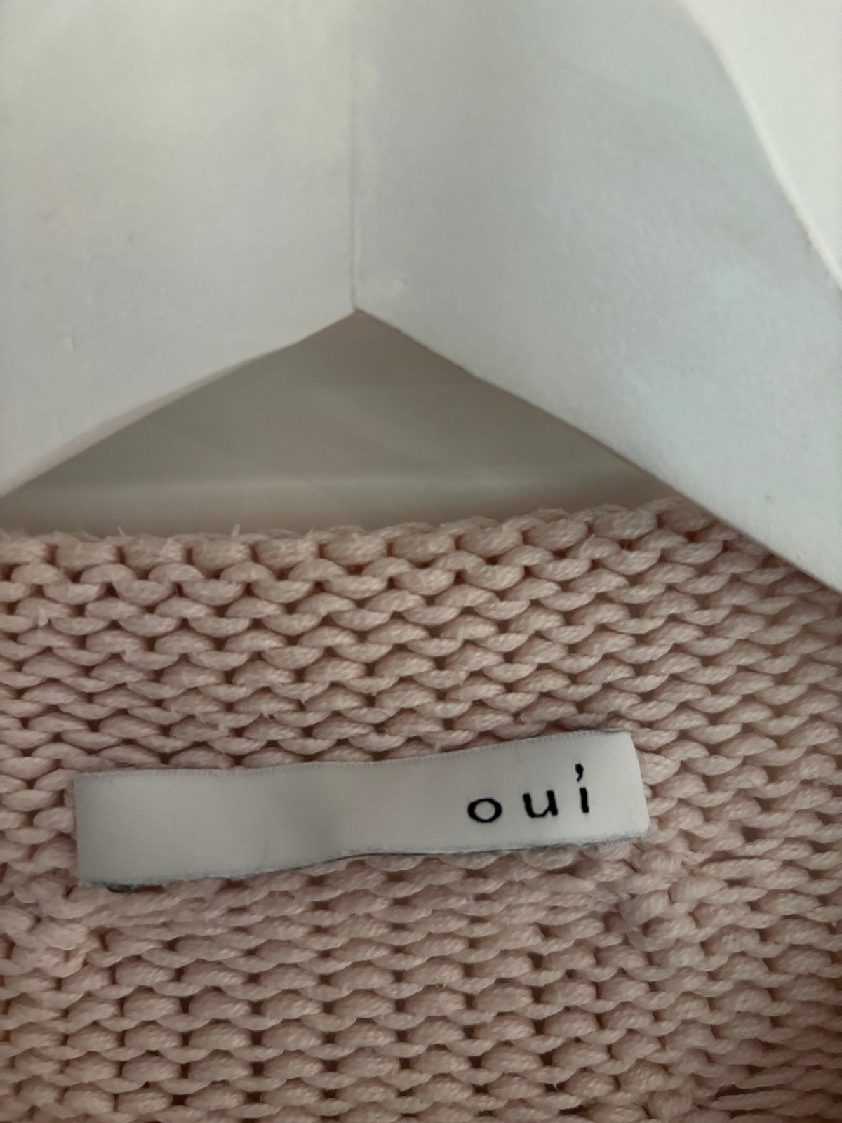 Oui gebreid vest / kabelpatroon, Ophalen of Verzenden, Zo goed als nieuw, Maat 38/40 (M), Roze