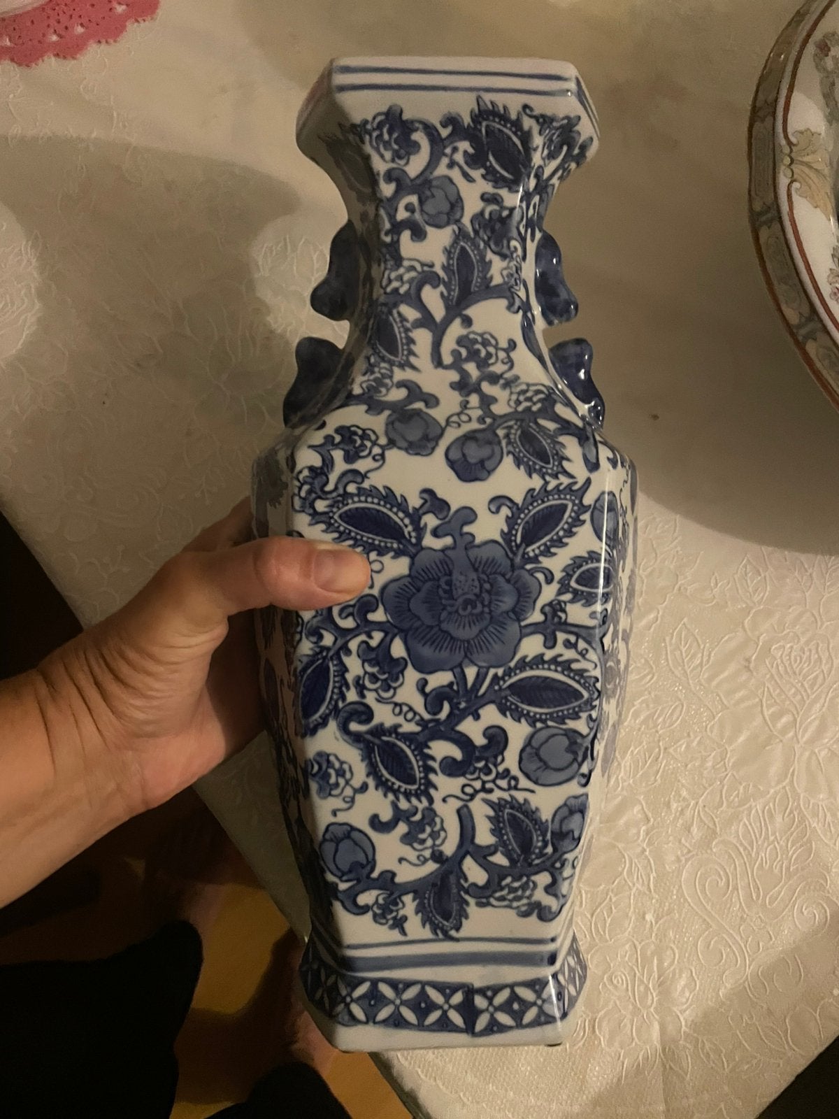 Vaas met bloemen print, Antiek en Kunst, Ophalen