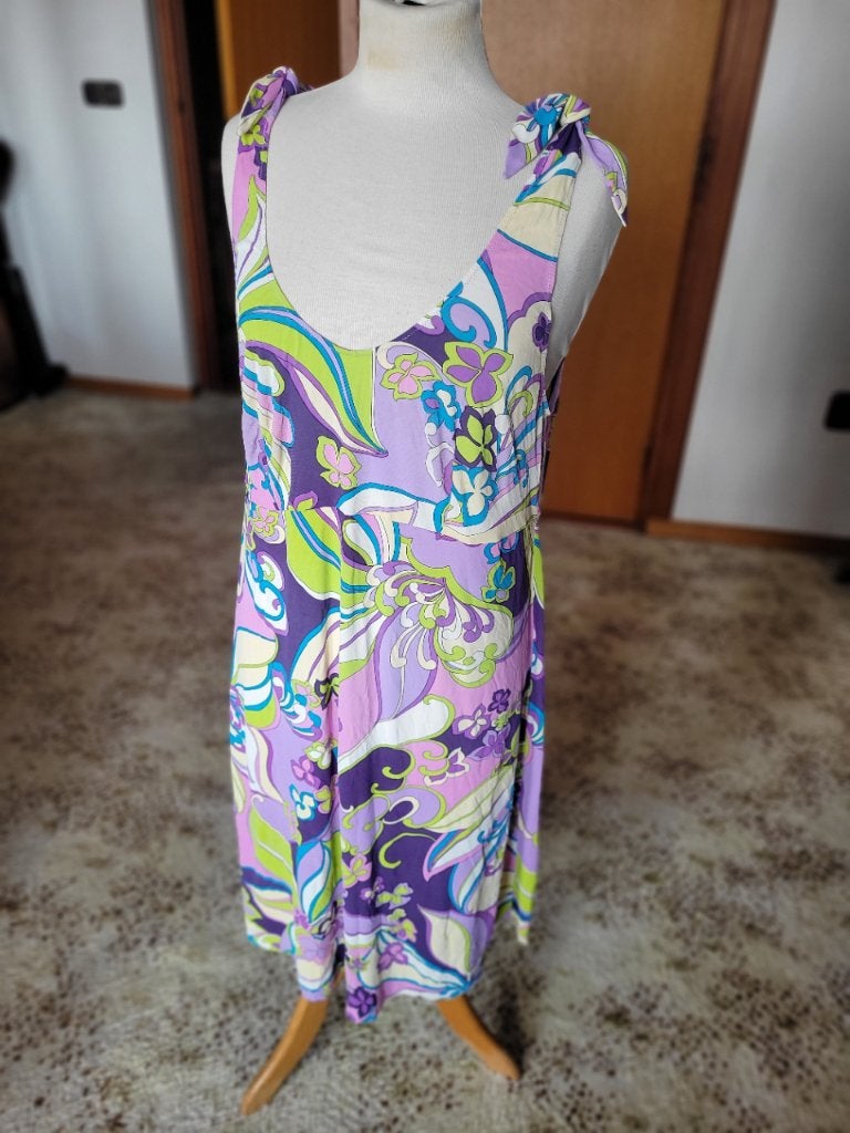 Atlantique zomerjurk vrolijke kleuren 46 (5), Meerkleurig, Ophalen of Verzenden, Zo goed als nieuw, Overige typen