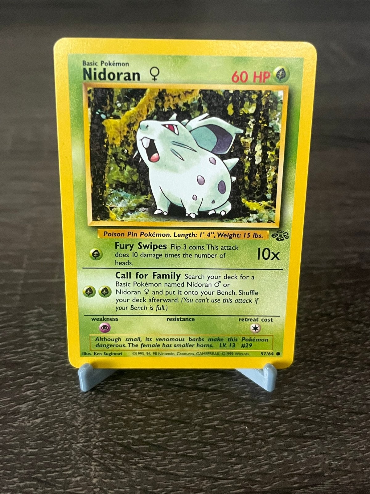 Nidoran (V) (57/64 )- Jungle - EX, Hobby en Vrije tijd, Verzamelkaartspellen | Pokémon, Ophalen of Verzenden, Gebruikt, Losse kaart