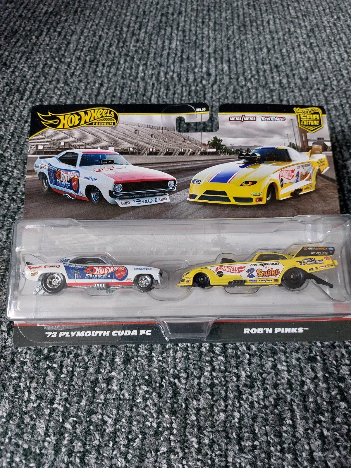 Hot Wheels Premium '72 Plymouth Cuda FC & Rob 'N, Ophalen of Verzenden, Nieuw, Auto