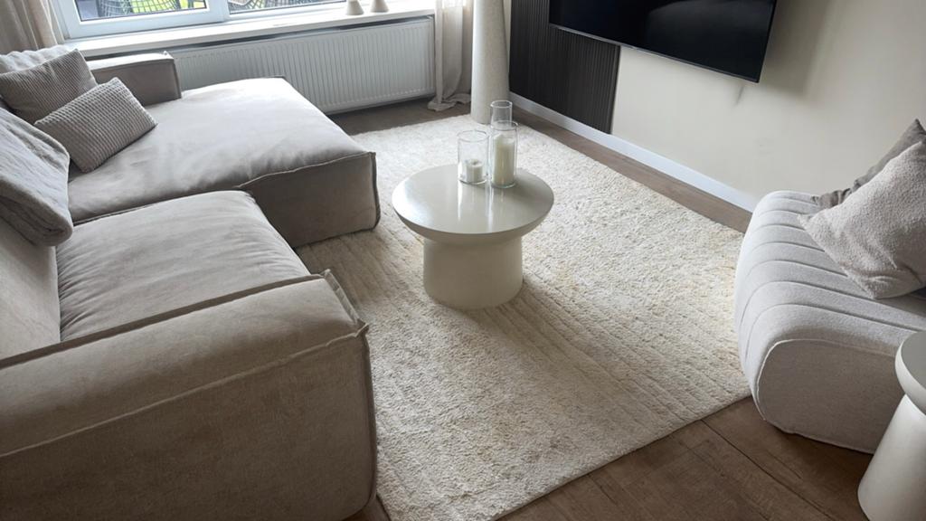 Prachtig creme kleurig tapijt japandi, Ophalen, Japandi, 150 tot 200 cm, 200 cm of meer