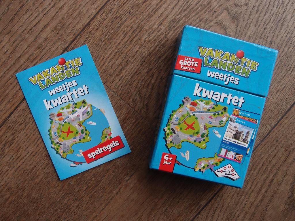 Identity Games vakantielanden weetjes kwartet kaart spel, Verzamelen, Speelkaarten, Jokers en Kwartetten, Zo goed als nieuw, Kwartet(ten)