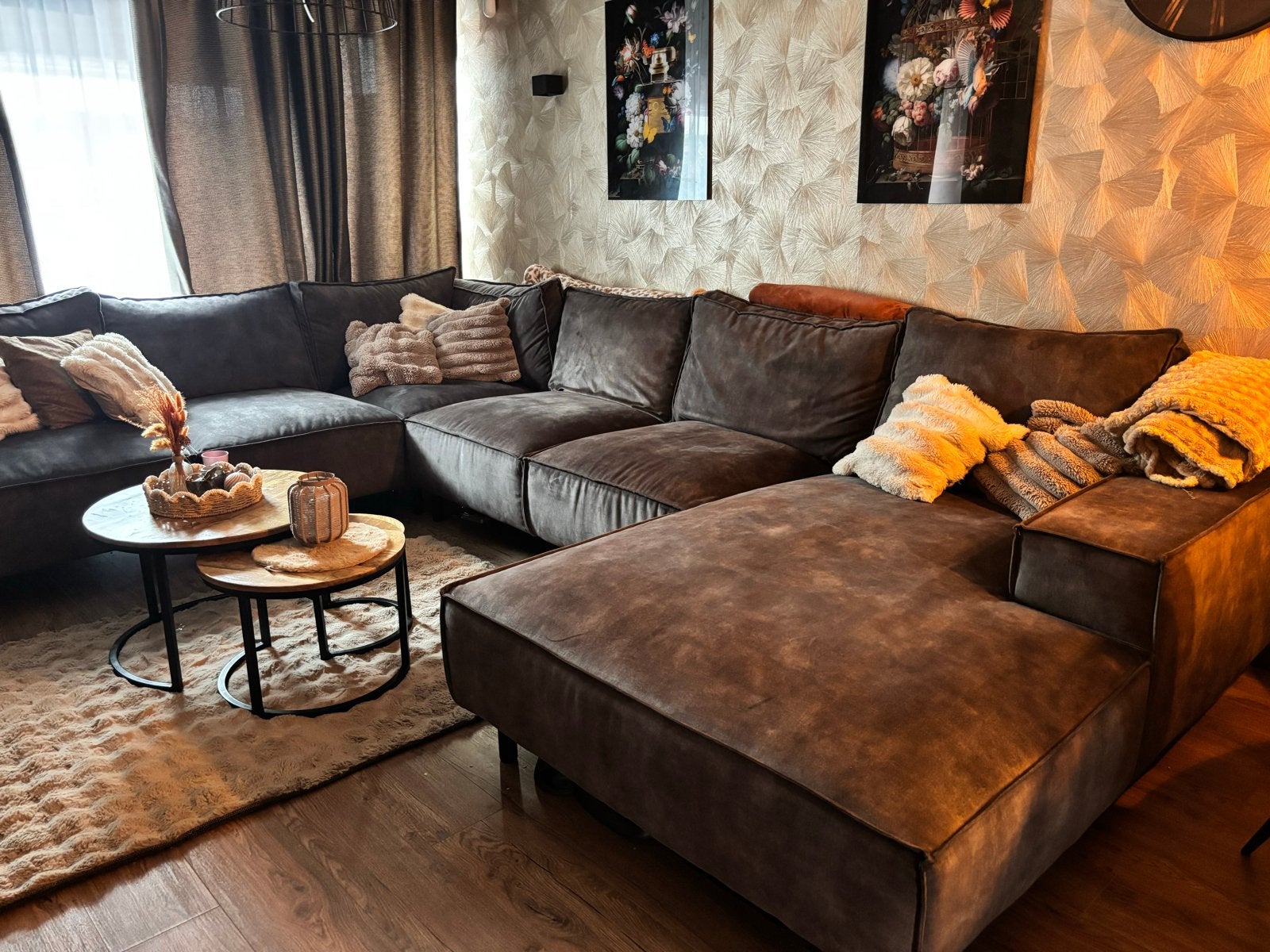 🔥 Luxe XL hoekbank/U-bank – ±1 jaar oud – nieuwprijs €2.900, Ophalen, Gebruikt, Hoekbank, 300 cm of meer