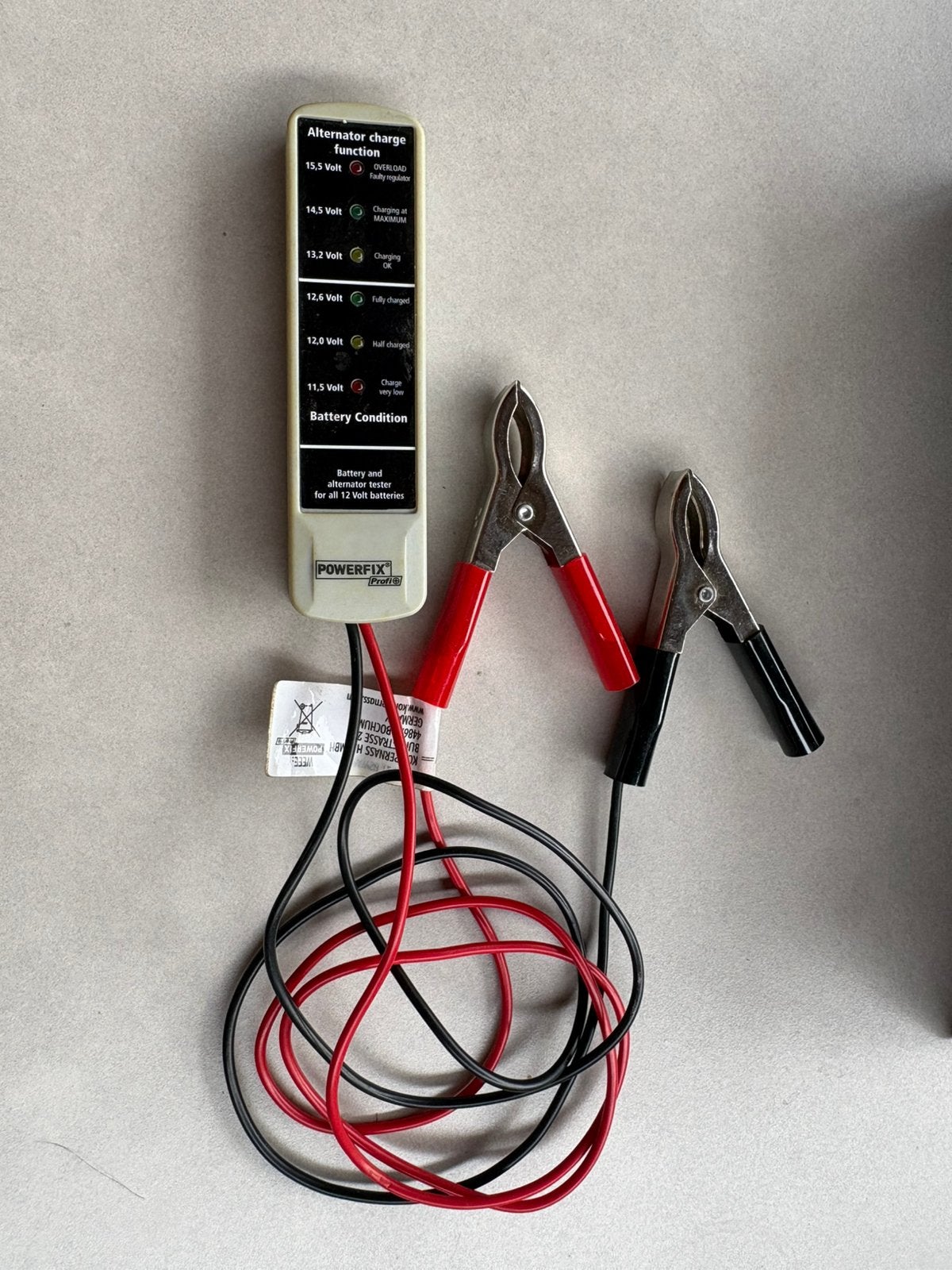 Powerfix battery tester, Ophalen of Verzenden, Gebruikt