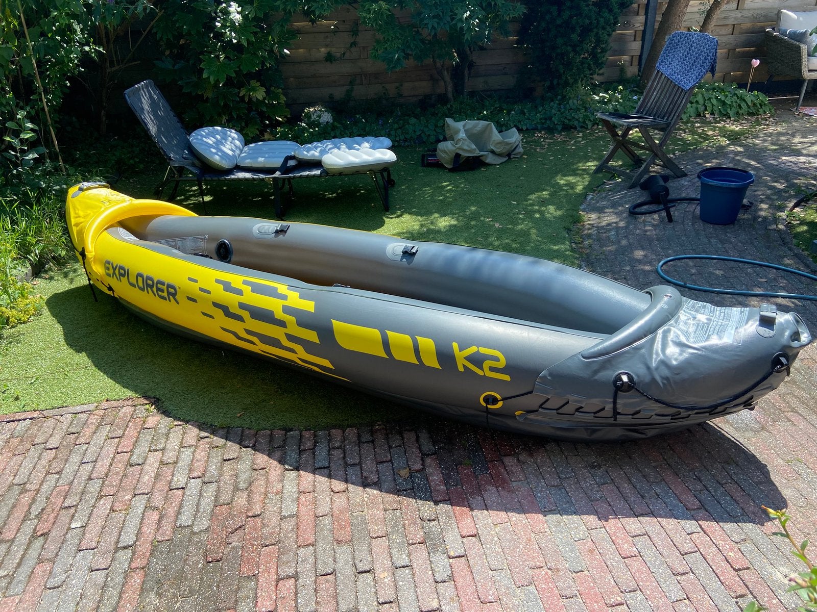 Kano opblaasbaar, Watersport en Boten, Ophalen, Gebruikt, Twee personen, Opblaasbaar