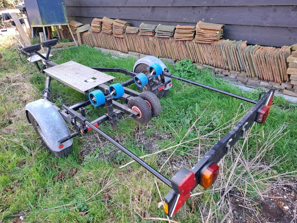 Boottrailer met rollen, verstelbaar, Watersport en Boten, Ophalen, Minder dan 1500 kg, Gebruikt, Overige typen
