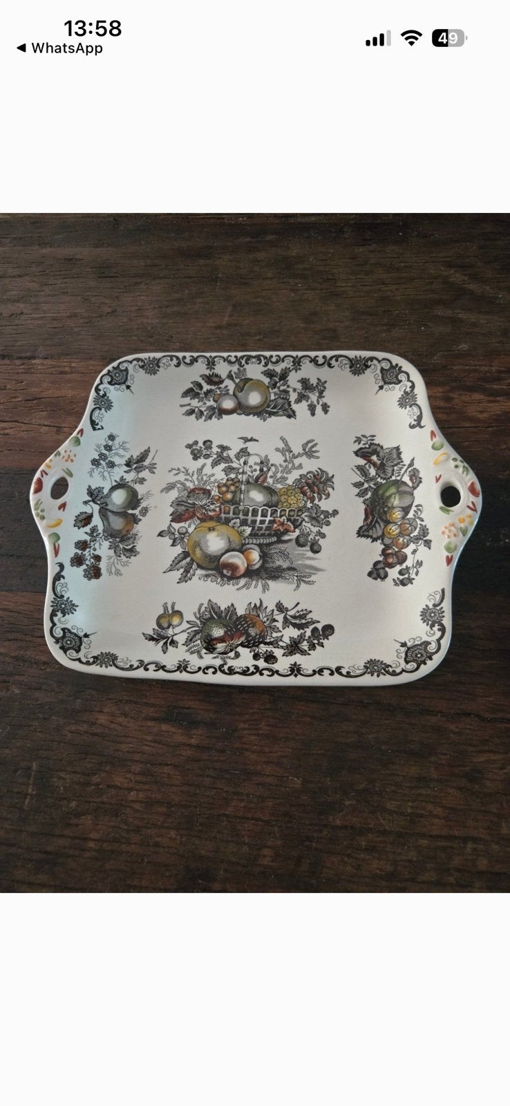 Vintage serverrschaal mason’s, Antiek en Kunst, Antiek | Servies los, Ophalen