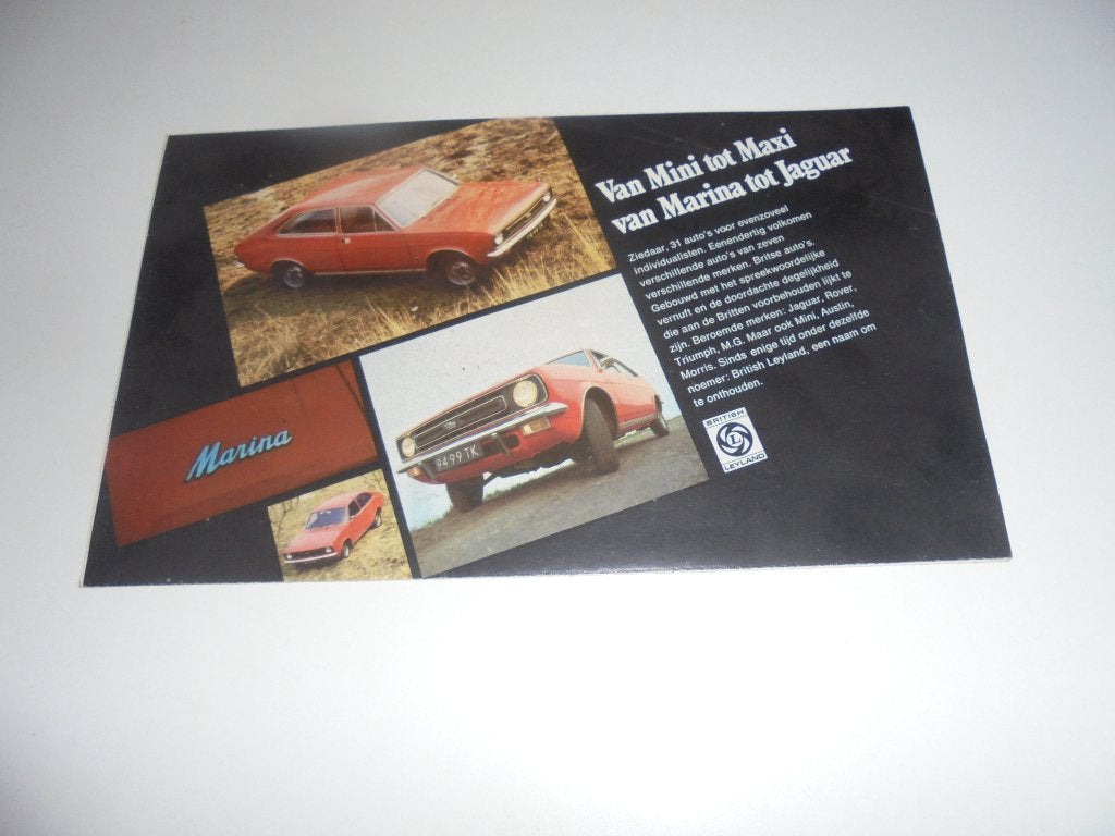 brochure British Leyland merken en modellen, Ophalen of Verzenden, Gelezen, Overige merken