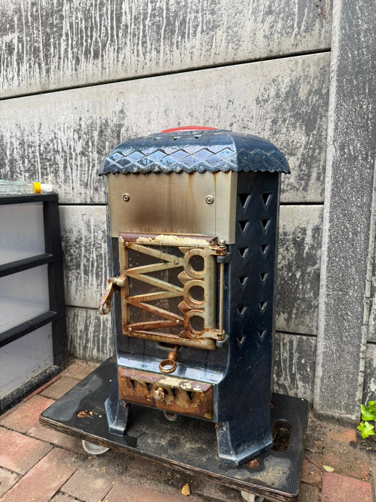 Authentieke Franse houtkachel van gietijzer, Huis en Inrichting, Ophalen of Verzenden, Gebruikt, Hout, Houtkachel