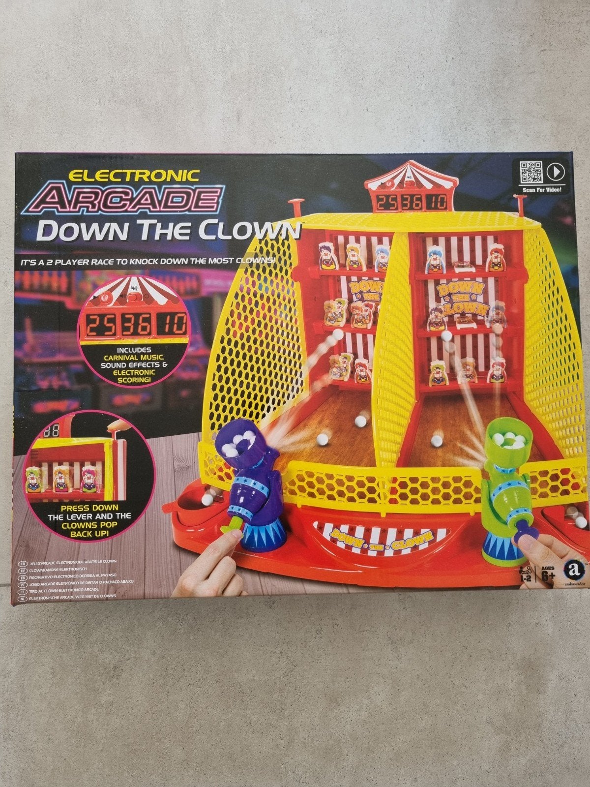Electronic Arcade Down The Clown Spel, Kinderen en Baby's, Ophalen of Verzenden, Zo goed als nieuw, Jongen of Meisje
