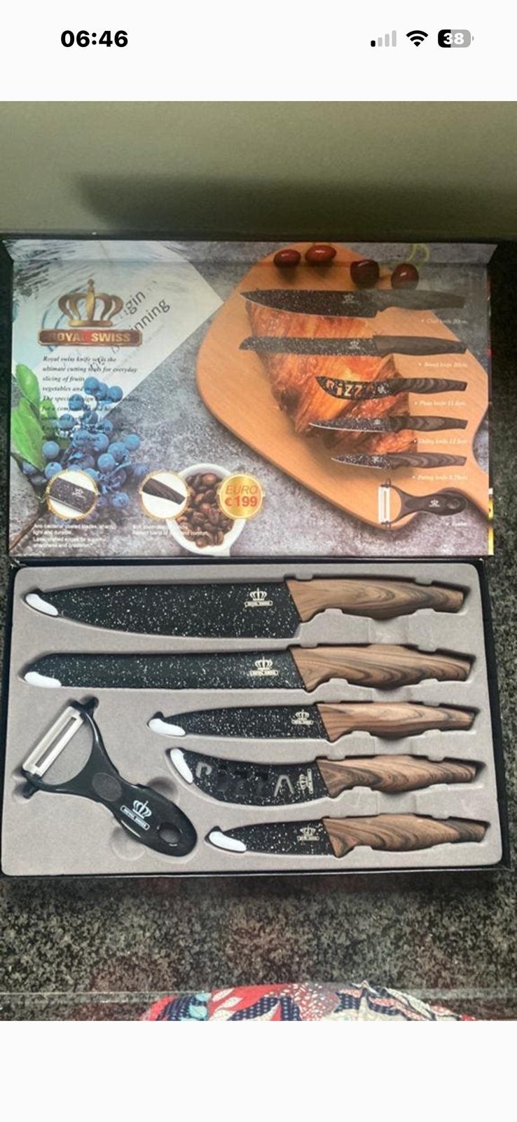 6 delig messenset, Ophalen of Verzenden, Zo goed als nieuw, Rvs of Chroom