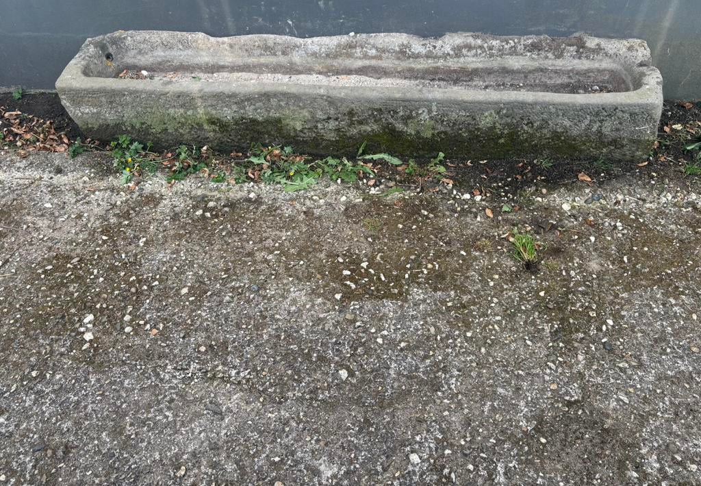 Antieke betonnen voerbak / trog, Ophalen, Gebruikt, 100 cm of meer, Rond