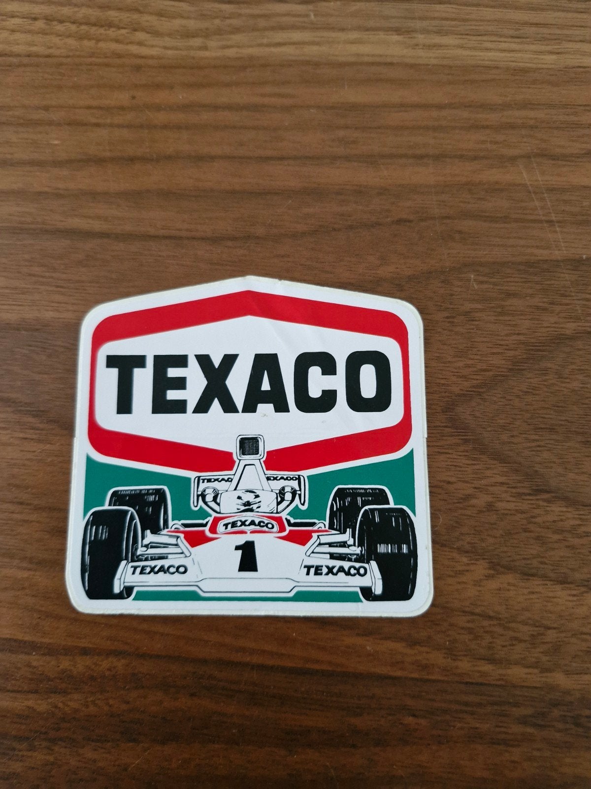 062 Texaco Formule 1 Sticker - Vintage Auto Sport Decal, Ophalen of Verzenden, Zo goed als nieuw, Auto of Motor