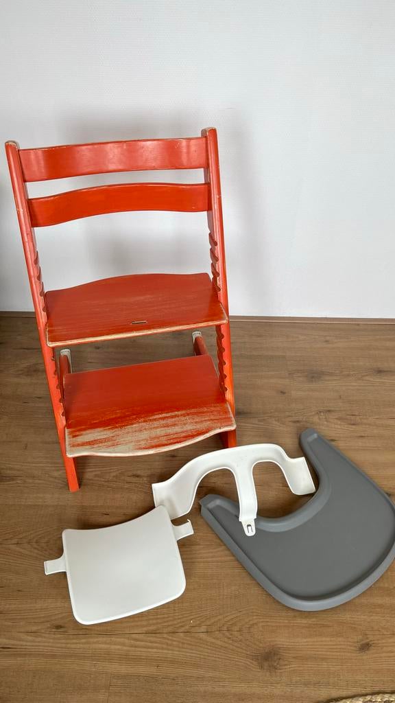 Stokke Tripp Trapp meegroeistoel met accessoires, Kinderen en Baby's, Kinderstoelen, Ophalen, Zo goed als nieuw, Meegroeistoel