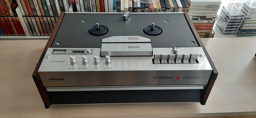 Vintage Philips 4404 Stereo Bandrecorder, Ophalen of Verzenden, Bandrecorder, Met stofkap
