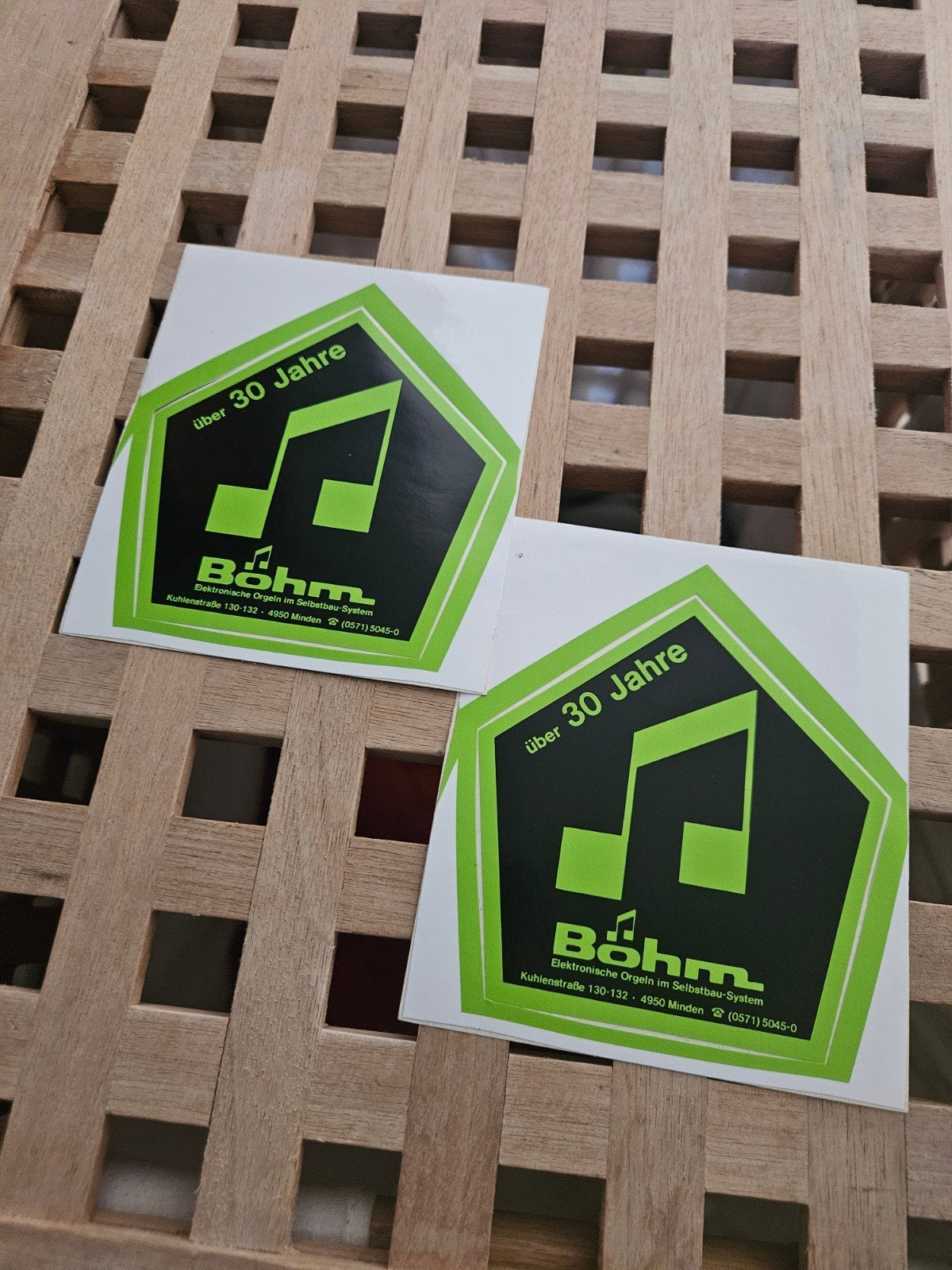 Bohm orgels stickers, Ophalen of Verzenden, Zo goed als nieuw