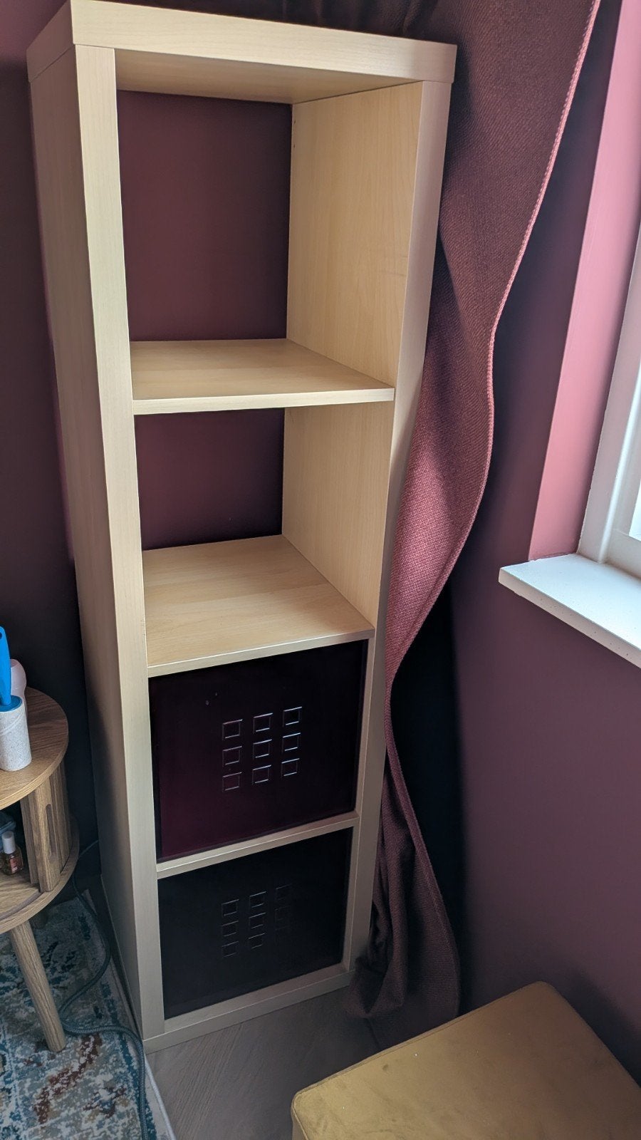 Ikea Kallax Kast met 2 Opbergboxen - Zo goed als nieuw, Ophalen, Met plank(en), Minder dan 50 cm, 100 tot 150 cm