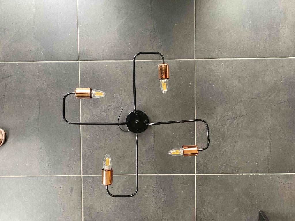 Lamp modern zwart rose, Ophalen, Zo goed als nieuw, Metaal, Modern