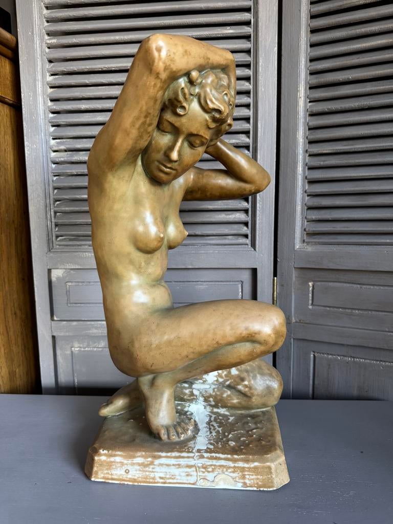 Royal Dux Bohemia – Art Deco vrouwelijk naakt, model 314, Antiek en Kunst, Ophalen of Verzenden