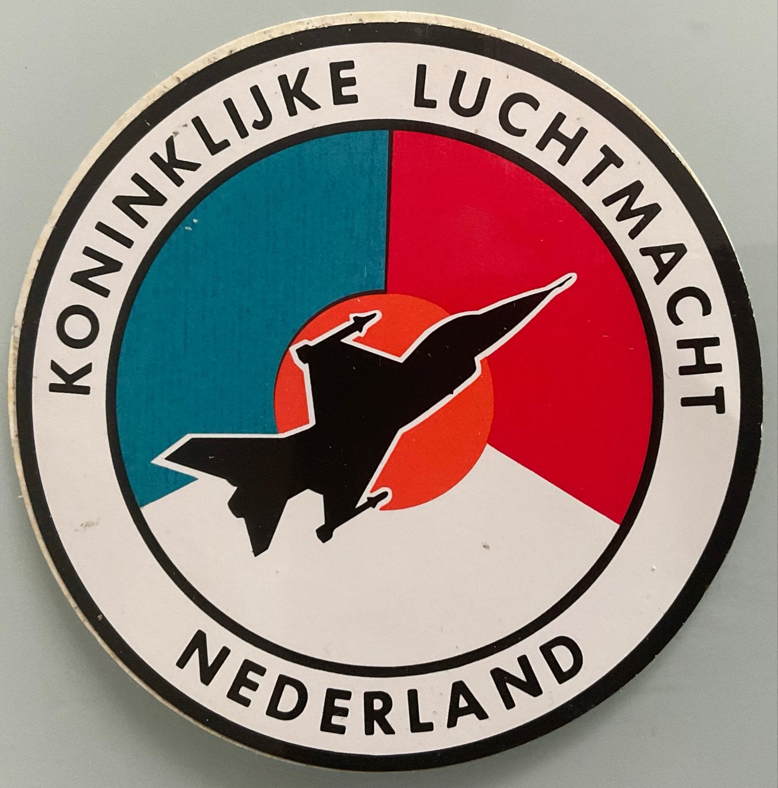 Koninklijke Luchtmacht Nederland Sticker/Embleem, Verzenden, Zo goed als nieuw, Patch, Badge of Embleem