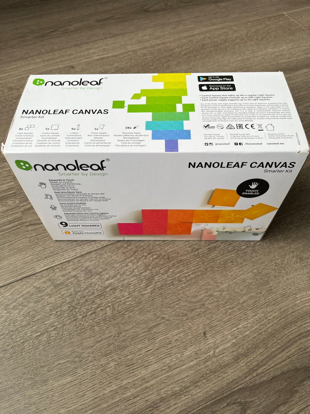 Nanoleaf Canvas Smarter Kit 9 RGB Lichtpanelen Compleet, Ophalen of Verzenden, Zo goed als nieuw