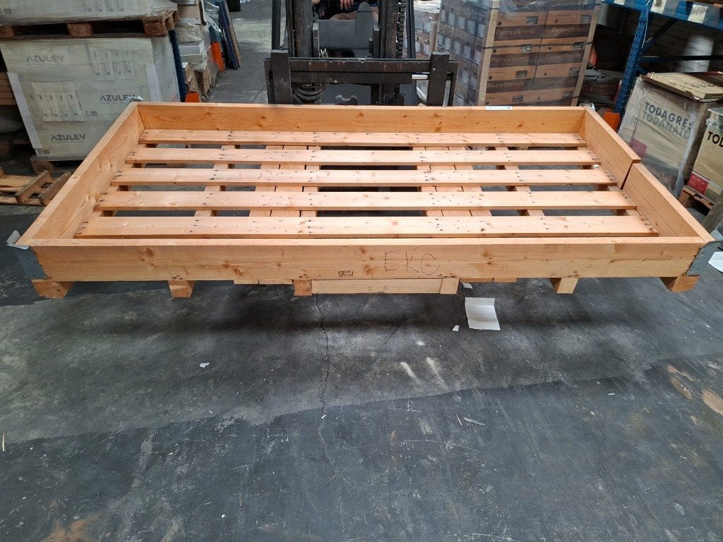Pallet kist / opberg pallet / draag pallet / heftruck, Doe-het-zelf en Verbouw, Hout en Planken, Ophalen, Gebruikt, Minder dan 25 mm