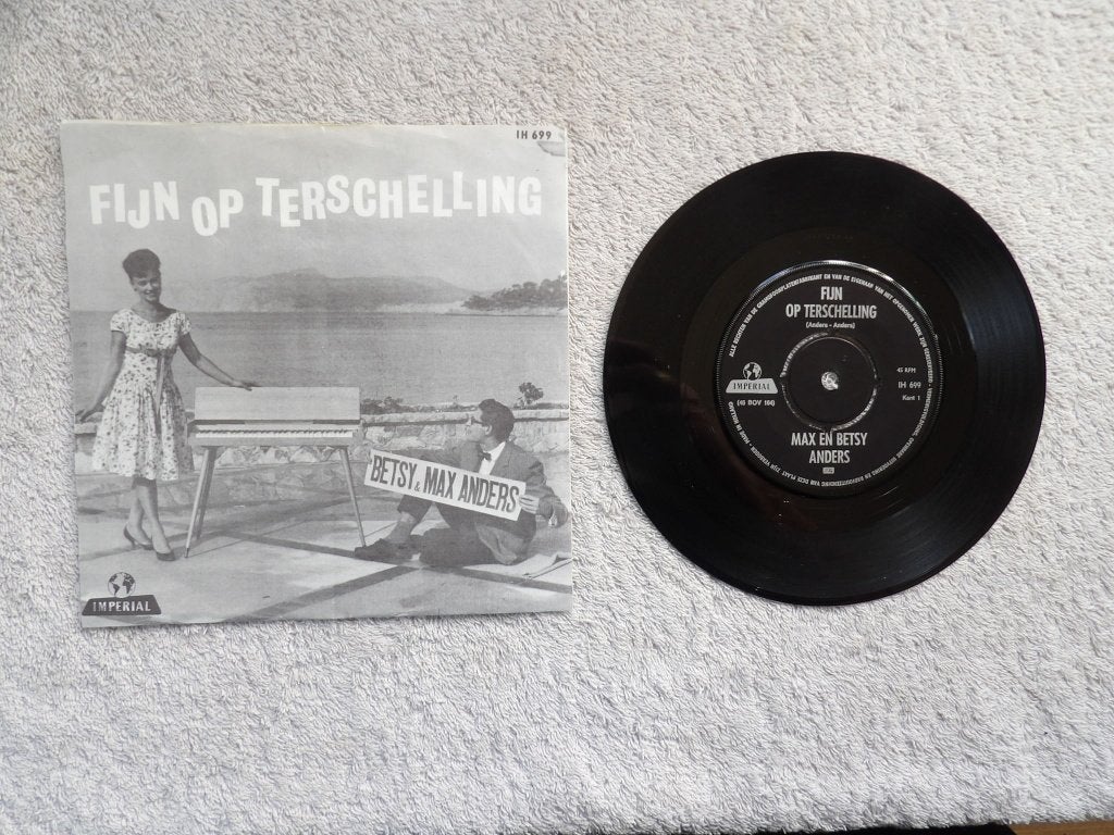 Betsy & Max Anders - fijn op Terschelling ( sixties ), Gebruikt, 7 inch, Ophalen of Verzenden, Beschermende buitenhoes