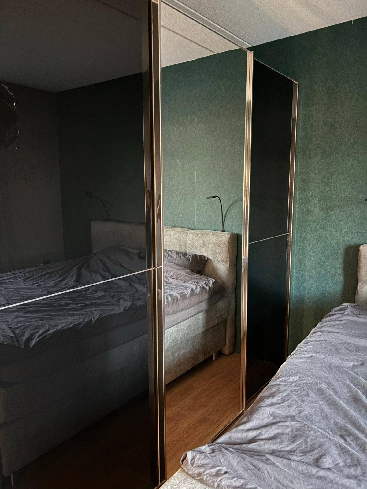 Grote nieuwe slaapkamerkast met spiegeldeuren, Ophalen, Overige materialen, 200 cm of meer, 150 tot 200 cm