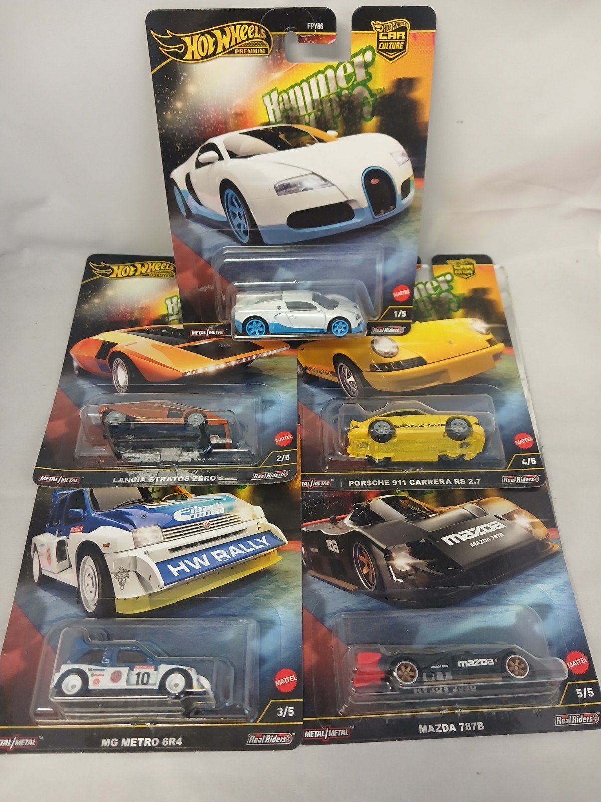 Hotwheels set van 5 Hammer Drops, Ophalen of Verzenden, Zo goed als nieuw, Auto