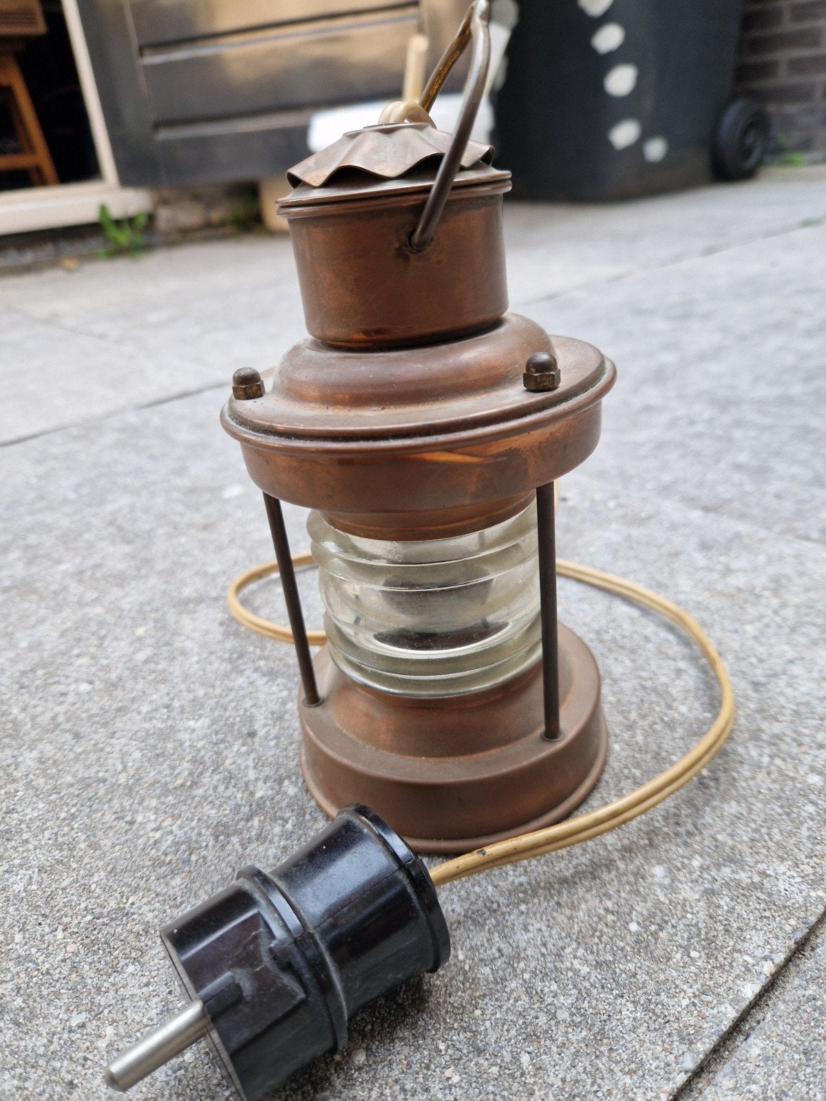 Vintage Koperen Scheepslamp / Ankerlamp, Ophalen of Verzenden