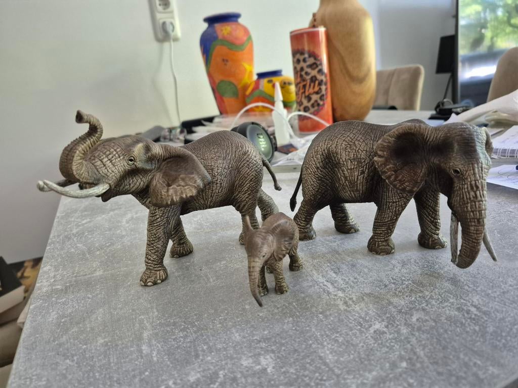 Set van 3 olifanten beeldjes - Schleich, Ophalen of Verzenden