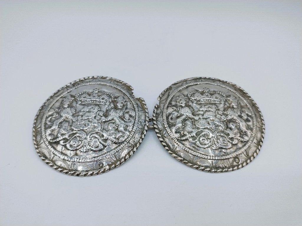 Antieke zilveren broekstukken, Walcheren, 1869, Verzenden, Zilver