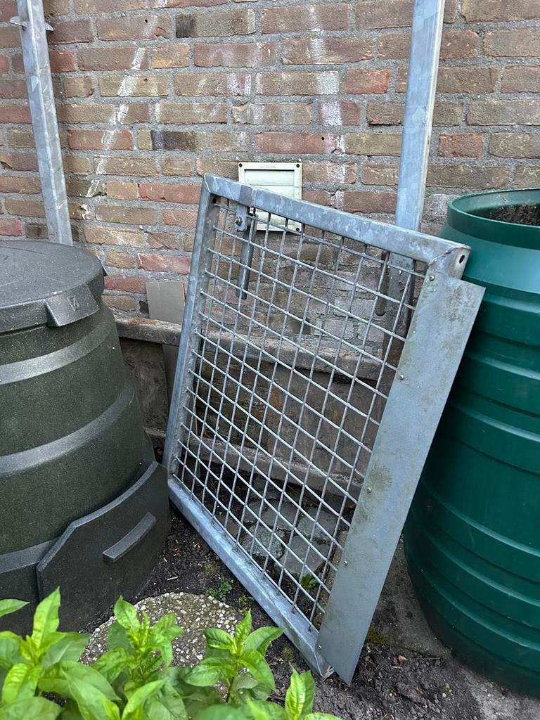 Tuinpoort  inclusief frame, Tuin en Terras, 1 tot 2 meter, Minder dan 3 meter, Ophalen of Verzenden, Zo goed als nieuw