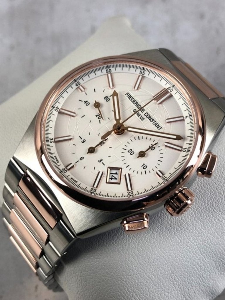 Frédérique Constant Highlife Chronograph Automatic, Vol set, Ophalen of Verzenden, Nieuw, Leer, Overige merken
