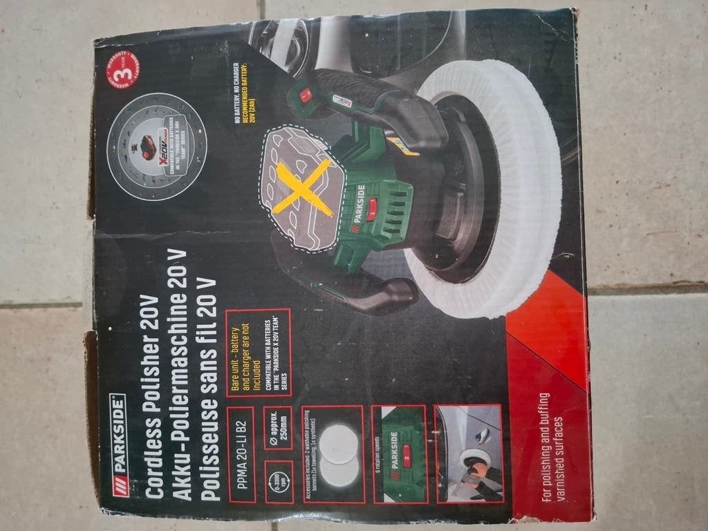 Parkside Accu-Polijstmachine 20V Nieuw in Doos, Ophalen of Verzenden, Nieuw, Minder dan 600 watt, Overige typen