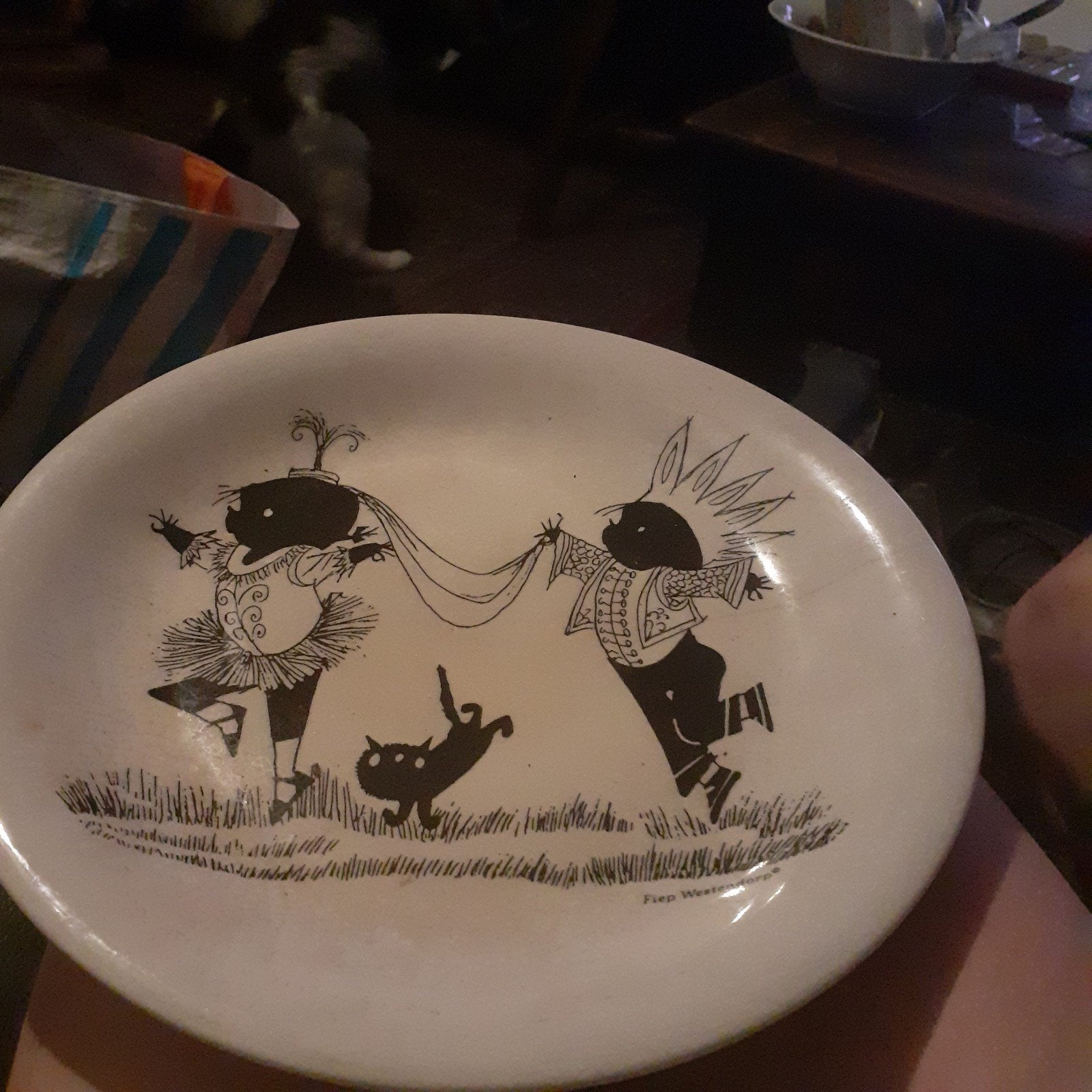 Vintage Fiep Westendorp schaal met Jip en Janneke, Antiek en Kunst, Ophalen of Verzenden