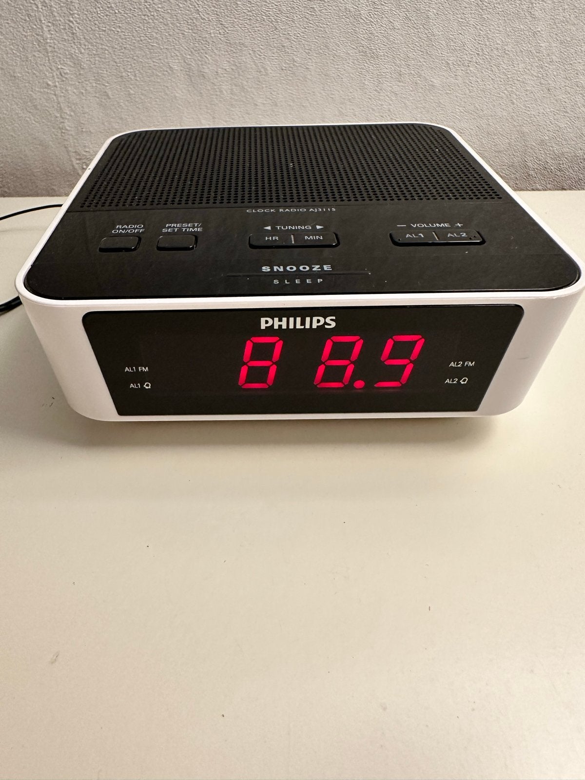 Vintage Philips AJ3115/12  Wekker Radio - In Goede Staat, Ophalen of Verzenden, Gebruikt, Radio