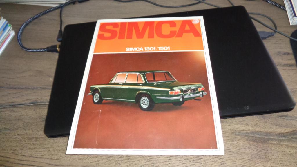 Folder  SIMCA  1301 / 1501  ,  uit  1968, Boeken, Auto's | Folders en Tijdschriften, Verzenden, Gelezen, Overige merken