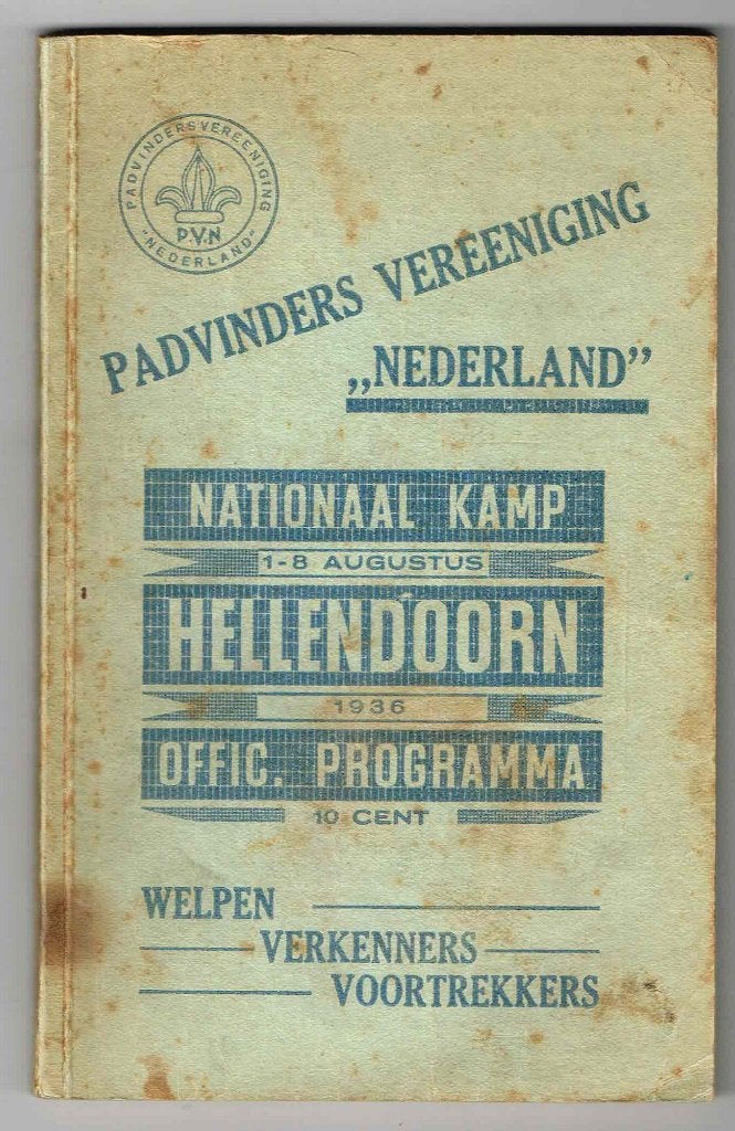 Officieel Programma Nationaal Kamp Hellendoorn 1936 PVN, Verzamelen, Ophalen of Verzenden, Gebruikt, Boek of Tijdschrift