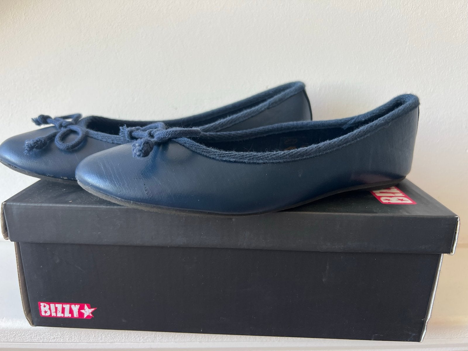 Donkerblauwe ballerina's, maat 34, Meisje, Schoenen, Ophalen of Verzenden, Zo goed als nieuw