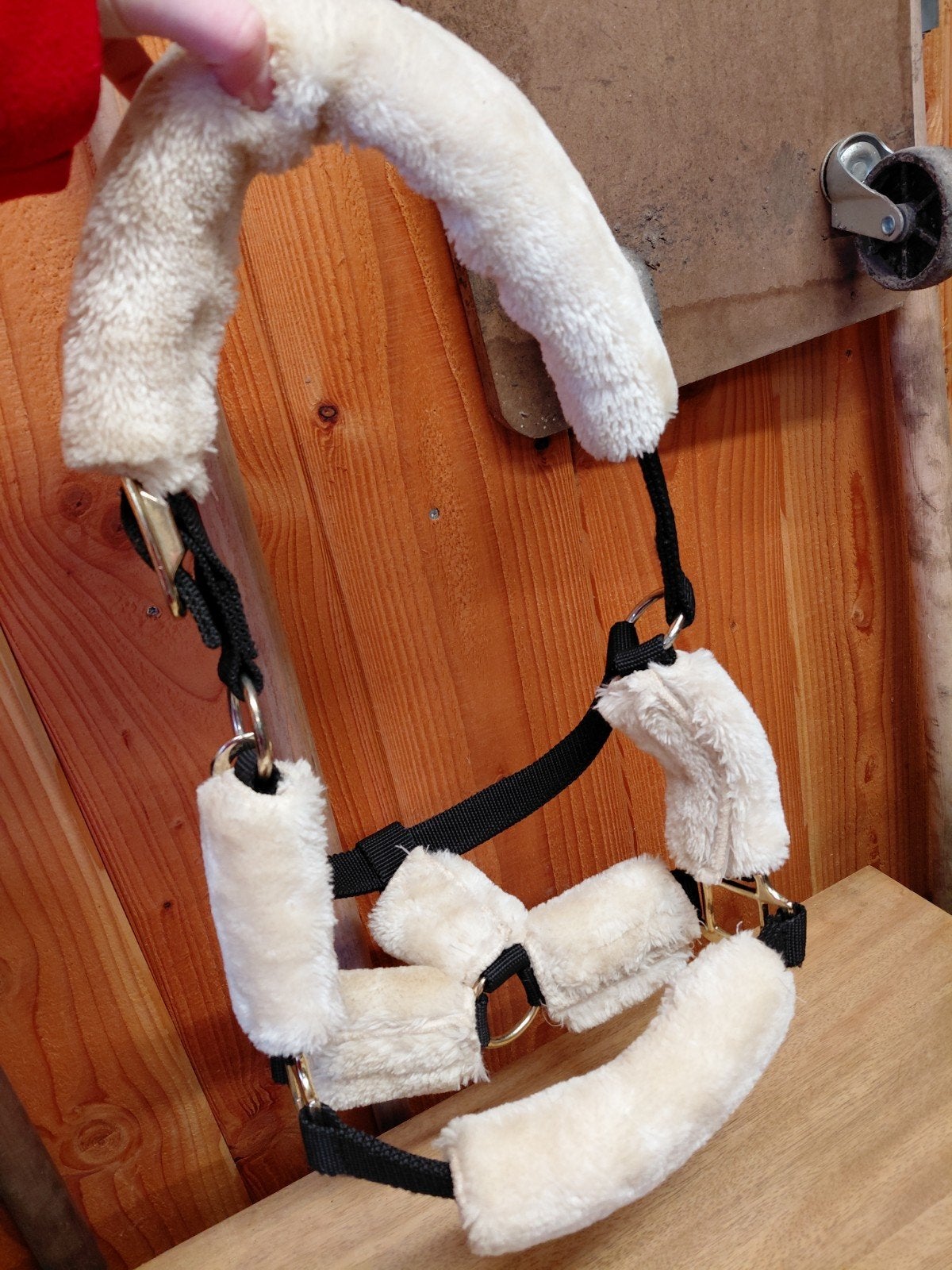 Bont Halster zwart met beige maat pony, Dieren en Toebehoren, Ophalen of Verzenden, Zo goed als nieuw, Overige soorten