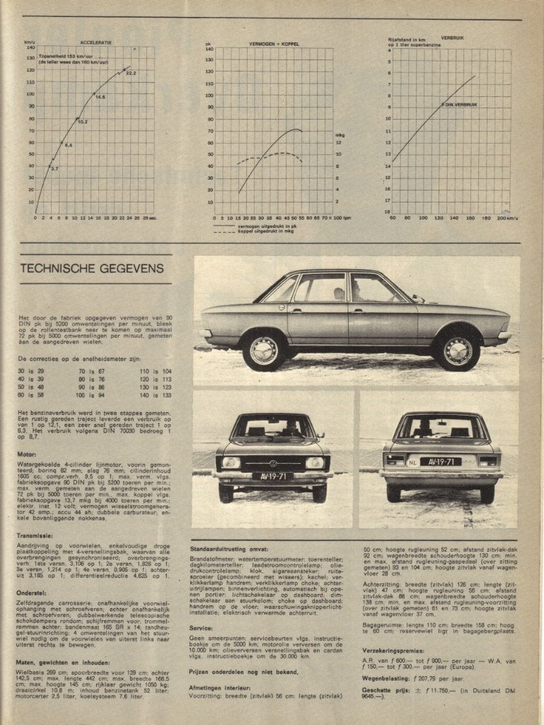 Autovisie test VW K70 Januari 1971, Boeken, Ophalen of Verzenden, Gelezen, Volkswagen
