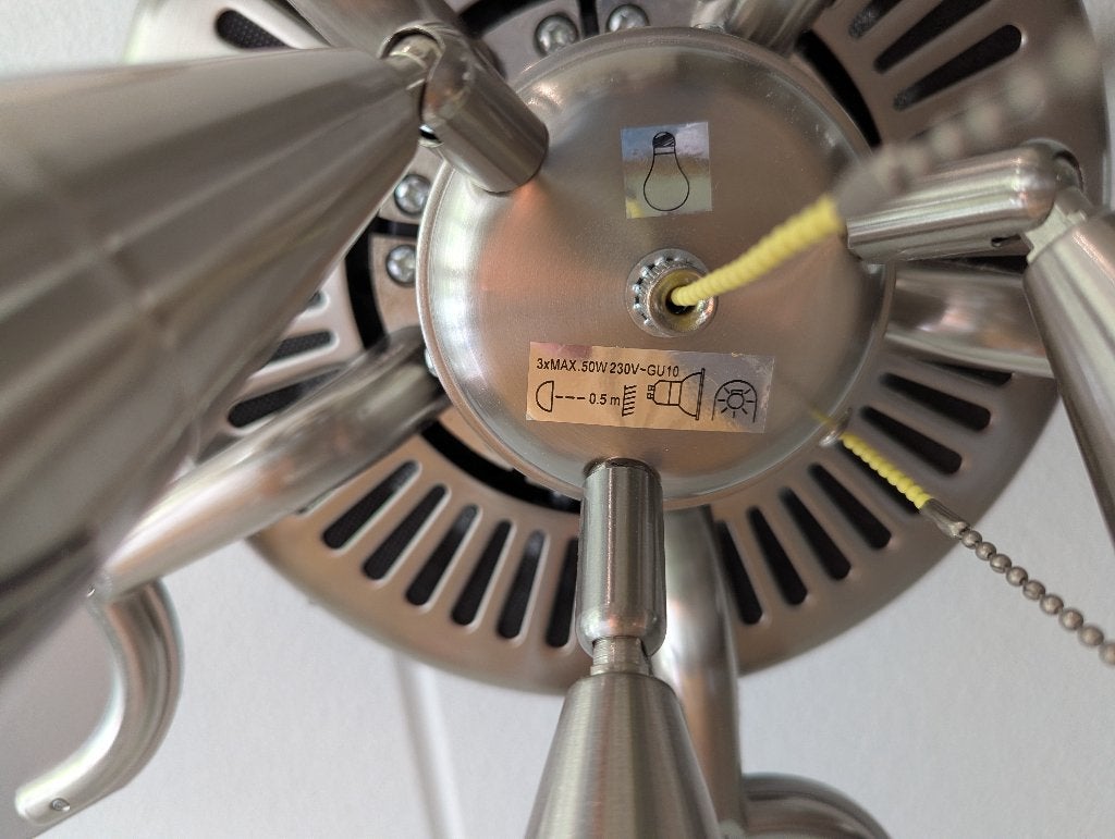 Foto 5 van Plafondventilator met verlichting - Zwart/Grijs bladen