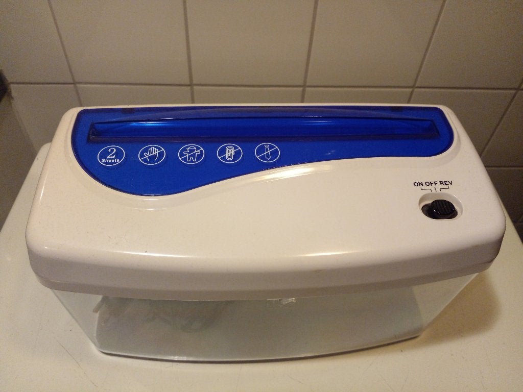 Papier shredder, Ophalen of Verzenden, Gebruikt